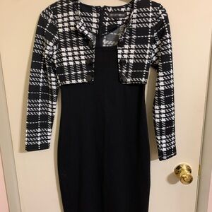 Chic Black and White Women's Dress